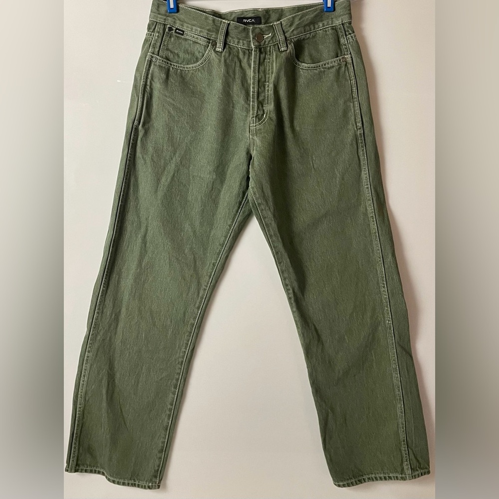 RVCA Men's Relaxed Jeans in Olive Green